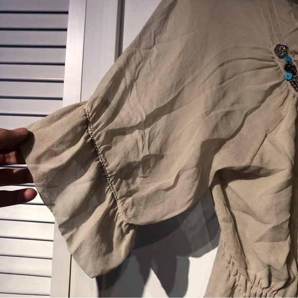 Sailana Anthropologie Sheer Beaded Blouse - Picture 6 of 7